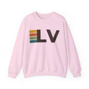 Las Vegas, Nevada LV Retro Stripe Sweatshirt-5