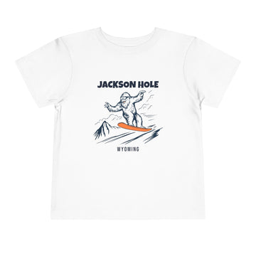 Jackson Hole, Wyoming Yeti Snowboard Toddler Tee - 0