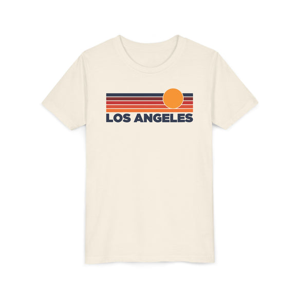 Los Angeles, California Youth T-Shirt — Retro Sun Tee