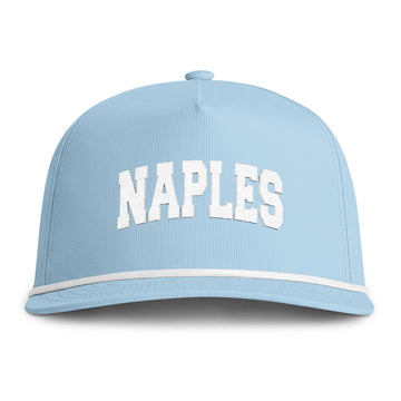 Buy chambray Naples, Florida Embroidered Rope Hat - Vintage Sunwashed Rope Cap, Comfort Colors
