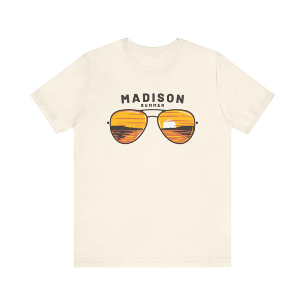 Madison, Wisconsin T Shirt - Sunglasses Lake Graphic Tee