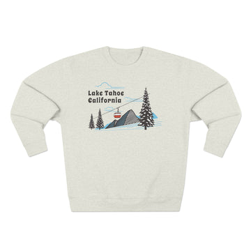 Buy oatmeal-heather Premium Lake Tahoe, California Sweatshirt Unisex Crewneck, Premium Sweatshirt, Crewneck Jumper, Ski Resort Apparel