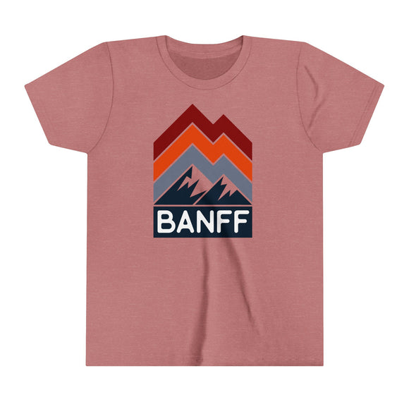 Banff, Canada Youth Shirt - Retro Mountain Banff Kid's T-Shirt
