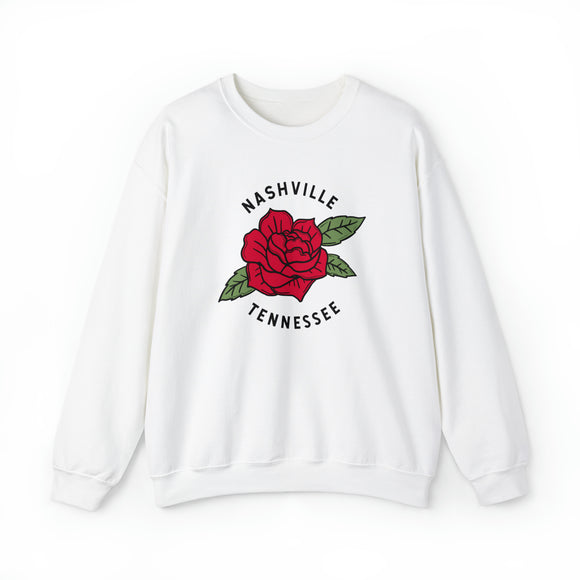 Nashville, Tennessee Sweatshirt - Unisex Rose Crewneck Nashville Sweatshirt