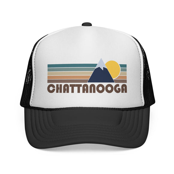 Chattanooga, Tennessee Retro Mountains Trucker Hat - Vintage Style Chattanooga Cap