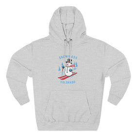 Premium Snowmass, Colorado Skiing Snowman Hoodie - 0