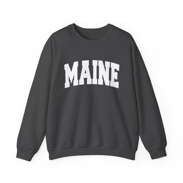 Buy dark-heather Maine Sweatshirt - Unisex Graphic Crewneck