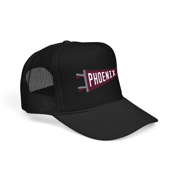 Phoenix, Arizona Pennant Trucker Hat — Retro Flag Foam Cap