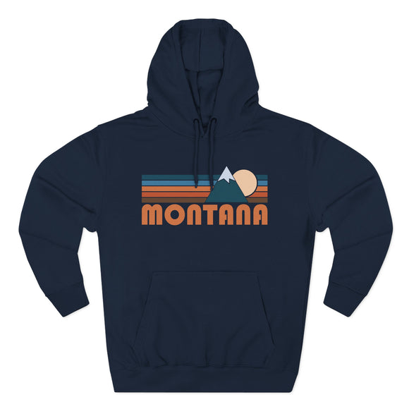 Montana Hoodie - Retro Mountain Unisex Sweatshirt