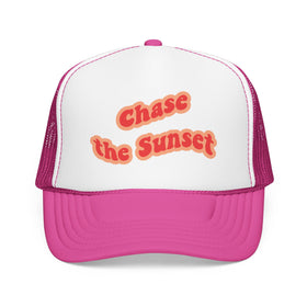 Buy hot-pink-white-hot-pink Chase the Sunset Trucker Hat Boho
