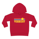 Vermont Toddler Hoodie - Retro Sunrise Unisex Vermont Toddler Sweatshirt-1