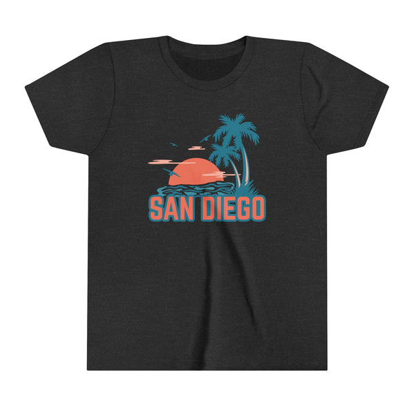 San Diego, California Youth Shirt - Retro Palm Tree San Diego Kid's T-Shirt