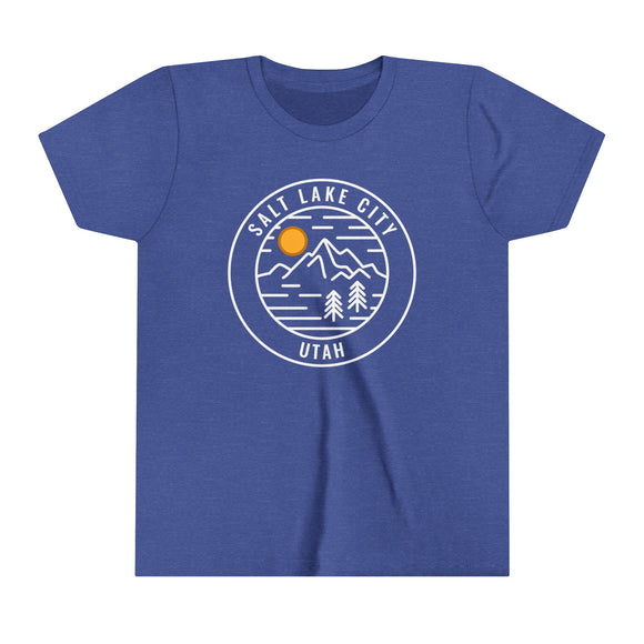 Salt Lake City, Utah Youth Shirt - Retro Mountain Salt Lake City Kid's T-Shirt