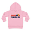 Ski Bum Toddler Hoodie - Unisex Mountain Pullover Sweatshirt, Kids Hooded Jumper, Ski Bum Souvenir