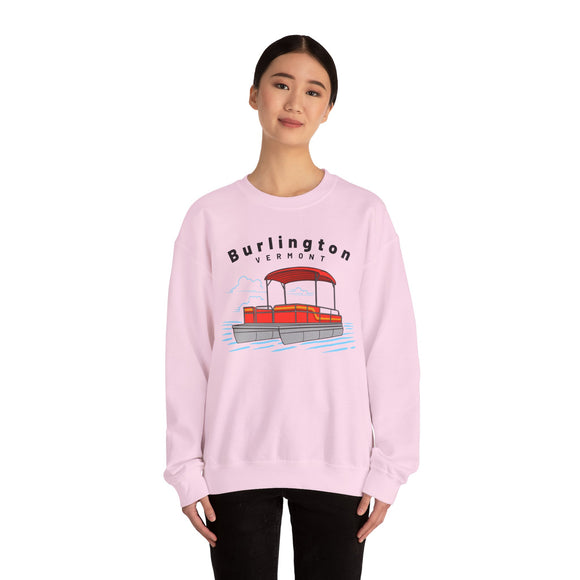 Burlington, Vermont Sweatshirt - Pontoon Boat Sweatshirt
