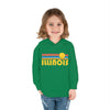 Illinois Toddler Hoodie - Retro Sunrise Unisex Illinois Toddler Sweatshirt