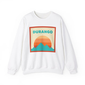Retro Durango, Colorado Sweatshirt, Mountain Sun Design, Unisex Crewneck, Gift for Outdoorsy Friends, Vintage Durango, Colorado Jumper