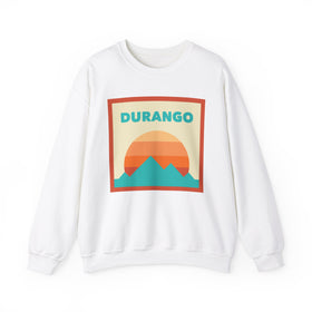 Retro Durango, Colorado Sweatshirt, Mountain Sun Design, Unisex Crewneck, Gift for Outdoorsy Friends, Vintage Durango, Colorado Jumper