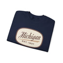 Michigan Sweatshirt - Unisex Retro Michigan Crewneck Sweatshirt-10