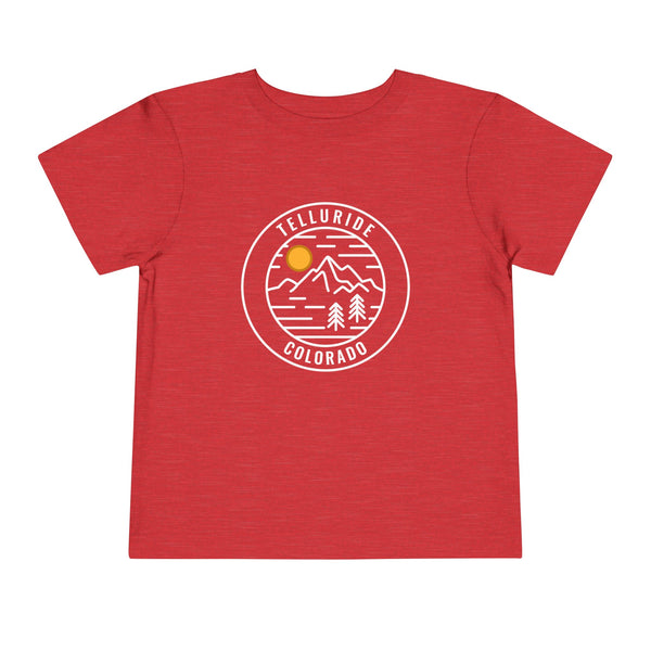 Telluride, Colorado Toddler T-Shirt - Retro Mountain Toddler Telluride Shirt