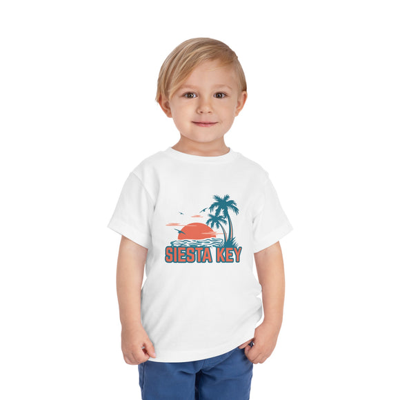 Siesta Key, Florida Toddler T-Shirt - Retro Palm Tree Toddler Siesta Key Shirt