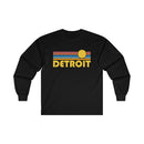 Detroit, Michigan Long Sleeve Shirt - Retro Unisex Shirt-3