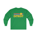 Detroit, Michigan Long Sleeve Shirt - Retro Unisex Shirt-5