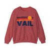 Vail, Colorado Sweatshirt Retro Sun Unisex - Vail Vintage Inspired Warm Pullover Jumper