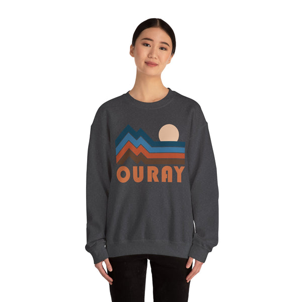 Ouray, Colorado Sweatshirt Retro Mountains, Ouray Unisex Graphic Crewneck