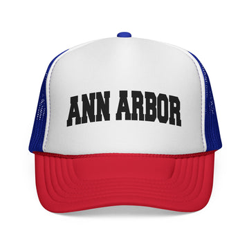 Ann Arbor, Michigan Collegiate Style Trucker Hat
