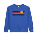 New Mexico Toddler Sweatshirt - Retro Sun New Mexico Toddler Crewneck Sweatshirt-3