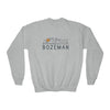 Bozeman, Montana Youth Sweatshirt - Unisex Kid's Bozeman Crewneck Sweatshirt