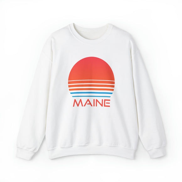 Maine Sweatshirt - Unisex Retro 80s Maine Sweatshirt