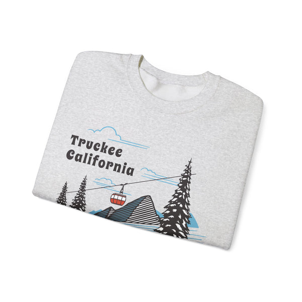Truckee, California Sweatshirt - Unisex Retro Ski Mountain Gondola Truckee Sweatshirt