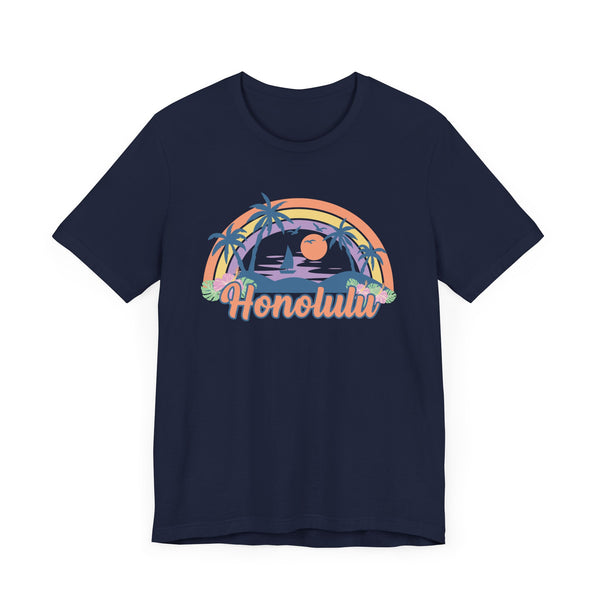 Honolulu, Hawaii T-Shirt - Retro Beach Unisex Honolulu Shirt