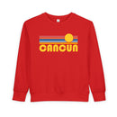Cancun, Mexico Toddler Sweatshirt - Retro Sun Cancun Toddler Crewneck Sweatshirt-6