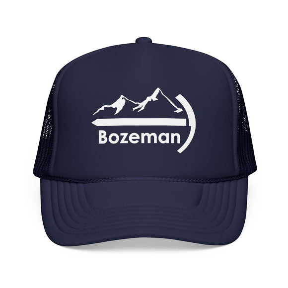 Bozeman, Montana Trucker Hat - Foam Boulder Cap