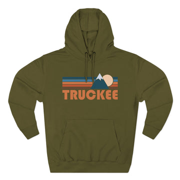 Buy army-green Truckee, California Hoodie - Retro Mountain Unisex Sweatshirt