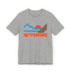Wyoming Retro Mountains Sunset T-Shirt | Vintage Wyoming Tee