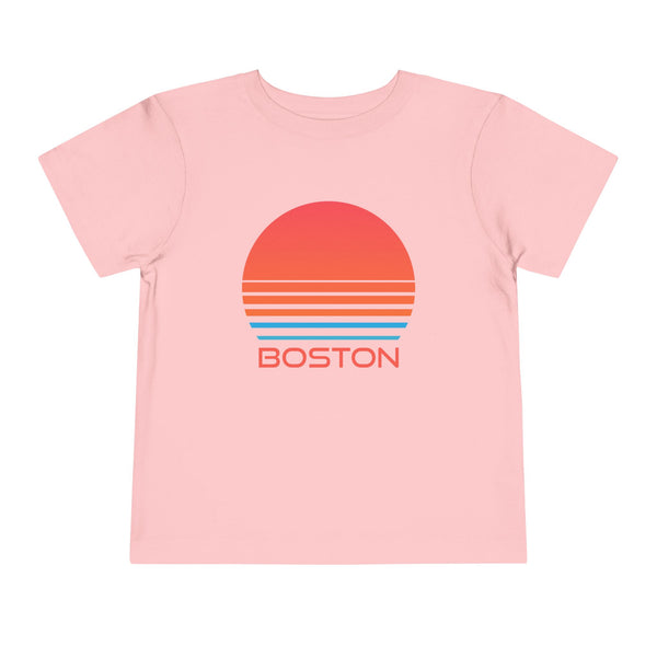 Boston, Massachusetts Toddler T-Shirt - Retro 80s Toddler Boston Shirt