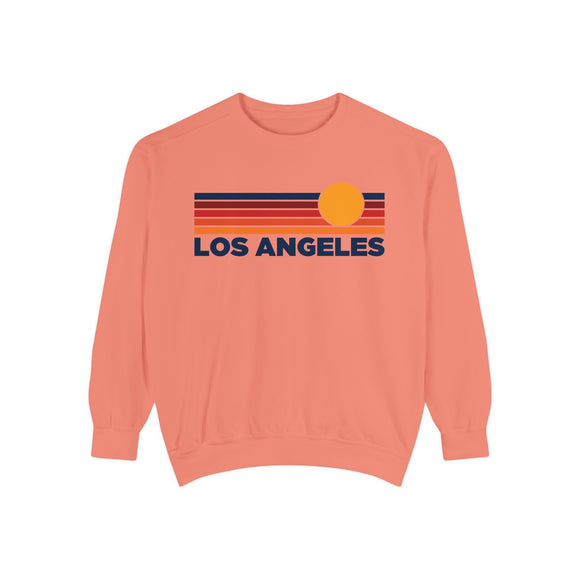 Los Angeles, California Sunset Stripes Sweatshirt | Comfort Colors - 100% Cotton