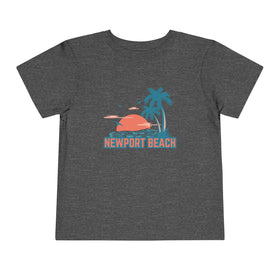 Newport Beach, California Toddler T-Shirt - Retro Palm Tree Toddler Newport Beach Shirt