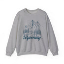 Wyoming Sweatshirt - Mountain Illustration Graphic Crewneck-3