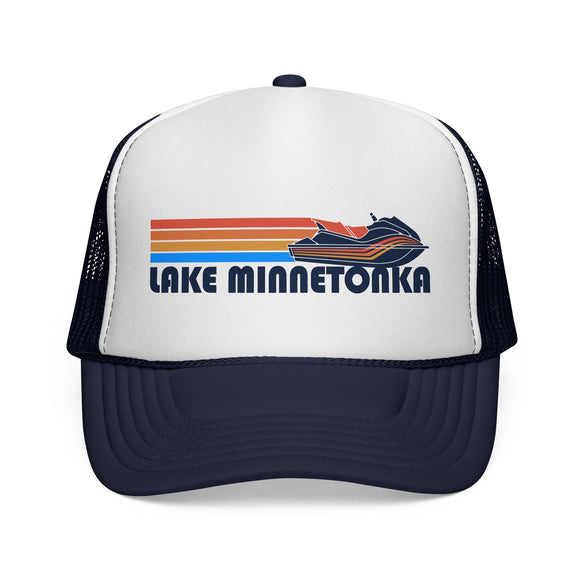 Lake Minnetonka, Minnesota PWC Boating Trucker Hat - Vintage Style Lake Minnetonka Cap