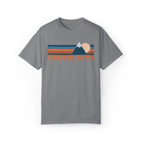 Buy grey Crested Butte, Colorado Graphic Tee, Comfort Colors Retro Unisex Crested Butte T shirt, Mountain Adventure Shirt