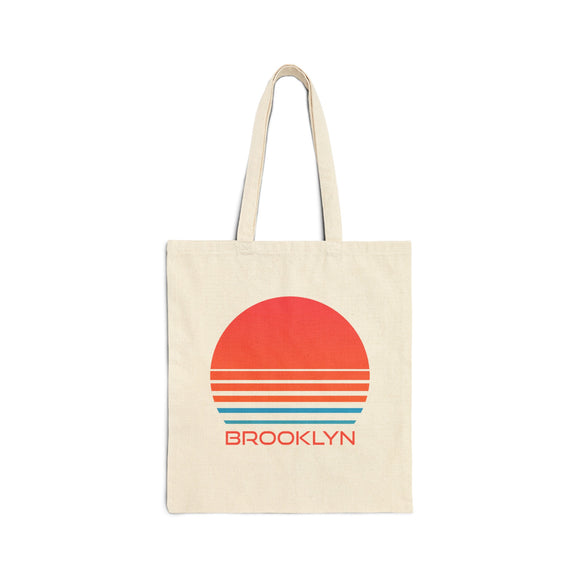 Brooklyn, New York Retro 80s Cotton Canvas Brooklyn Tote Bag