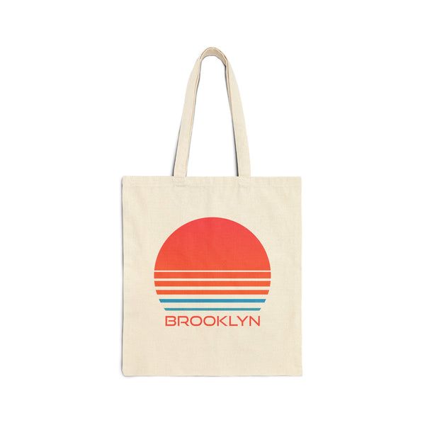 Brooklyn, New York Retro 80s Cotton Canvas Brooklyn Tote Bag