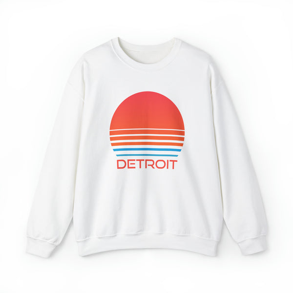 Detroit, Michigan Sweatshirt - Unisex Retro 80s Detroit Sweatshirt