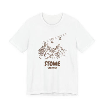 Stowe, Vermont Mountain T-Shirt — Vintage Gondola Ski Mountain Tee - 0