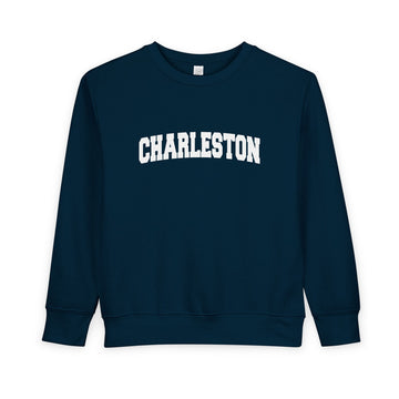 Buy navy Charleston, South Carolina Toddler Sweatshirt - Charleston Toddler Crewneck Sweatshirt